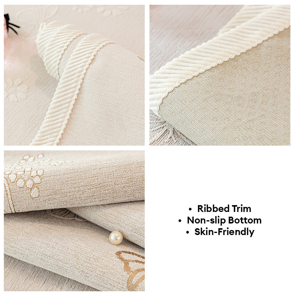 Chenille Anti-Slip Butterfly Pattern Morandi Color Couch Cover