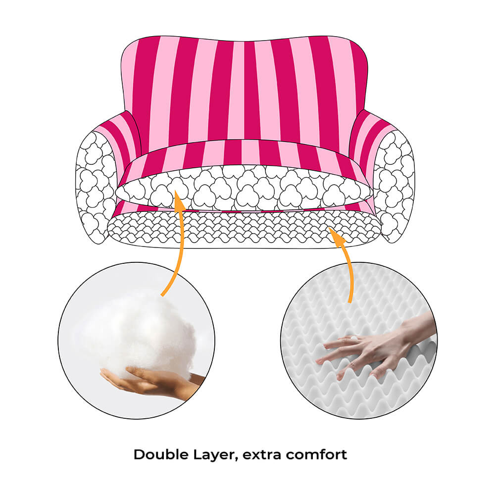 Sofá-cama moderno listrado de lã de cordeiro falsa de camada dupla para gato