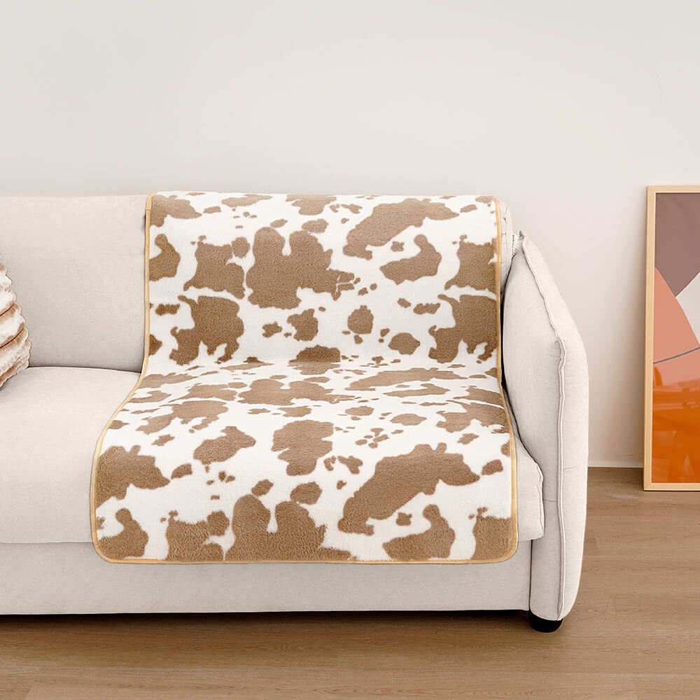 Fuzzy cow print discount pillow