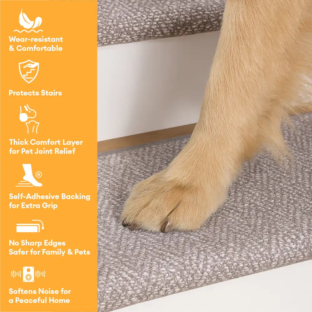 Non-slip All-season Adhesive-Grip Stair Treads - Retro