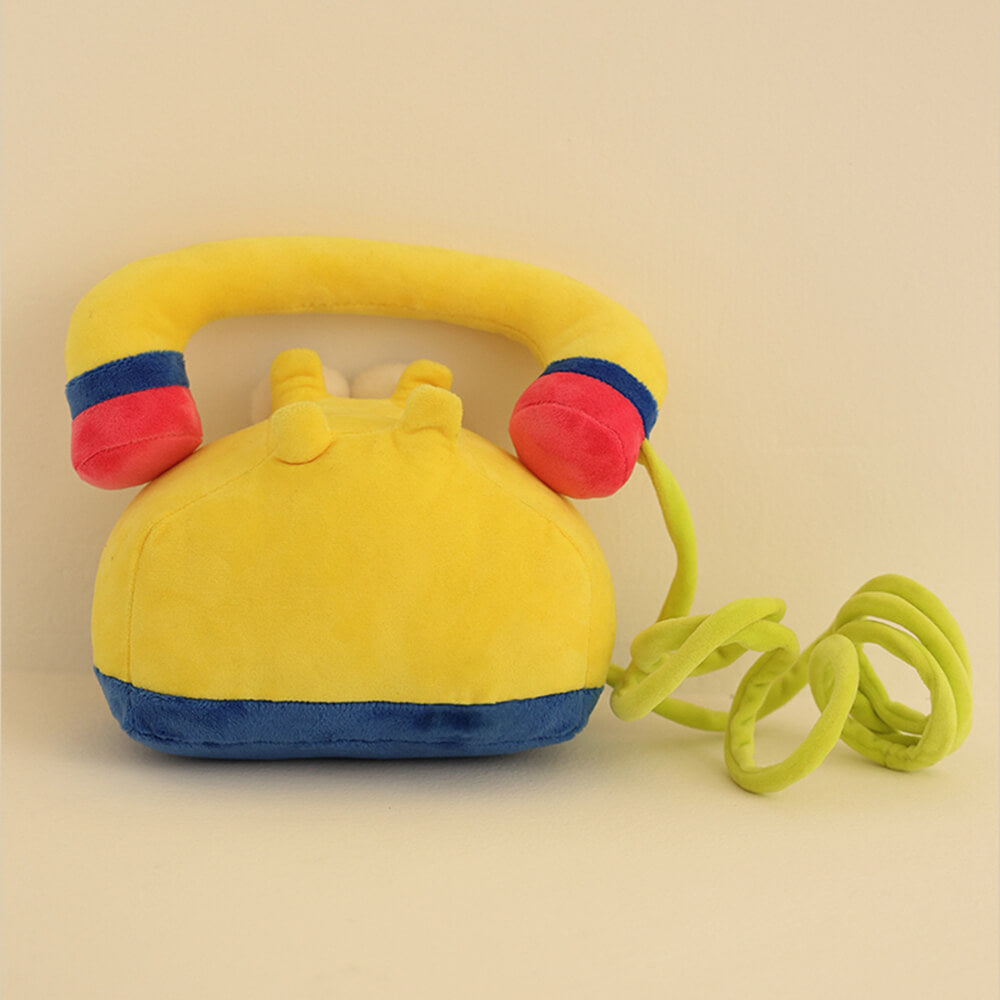 Landline Phone Squeaky Teeth Cleaning Interactive Plush Chew Dog Toy