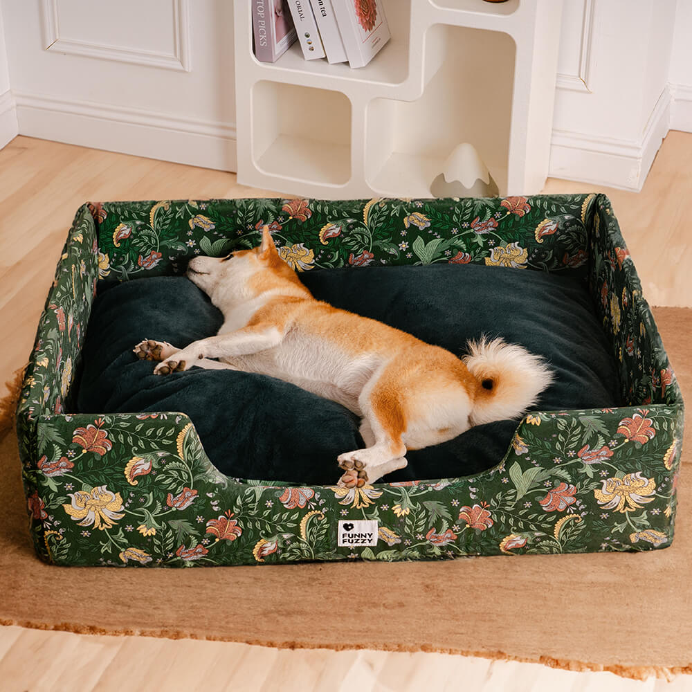 Light Luxury Vintage Deep Sleep Calming Bed Dog Cat Bed FunnyFuzzy