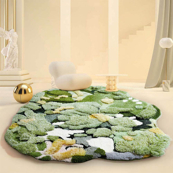 Luxury Moss Rug Hand Tufted Wool Pet Mat Pet Rug - FUNNYFUZZY