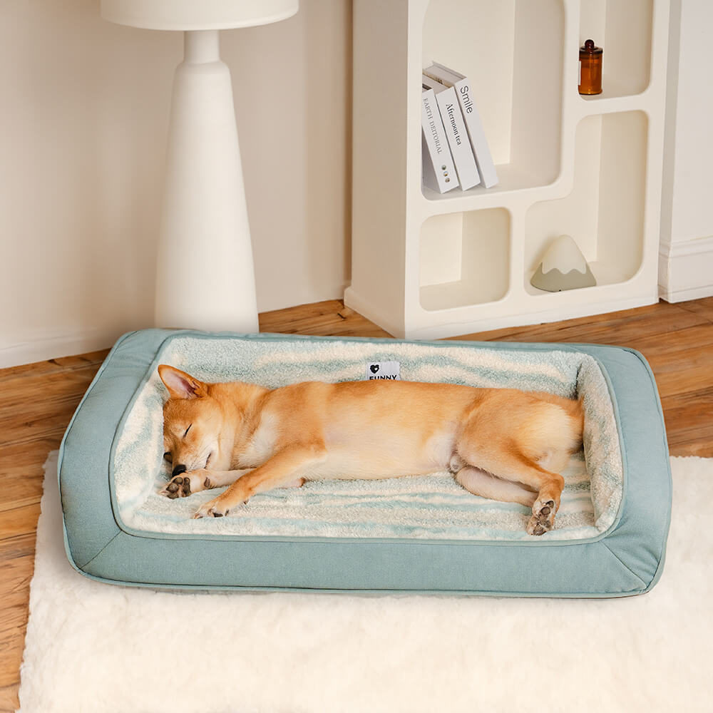 Gemütliches orthopädisches Hundesofa im modernen Stil aus Lammwollimitat