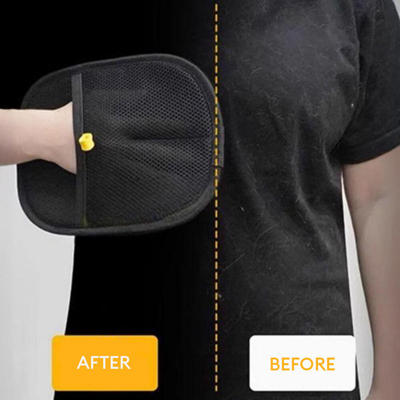 Pet Hair Removal Glove with Dual-Sided Electrostatic Bristles - FUNNYFUZZY