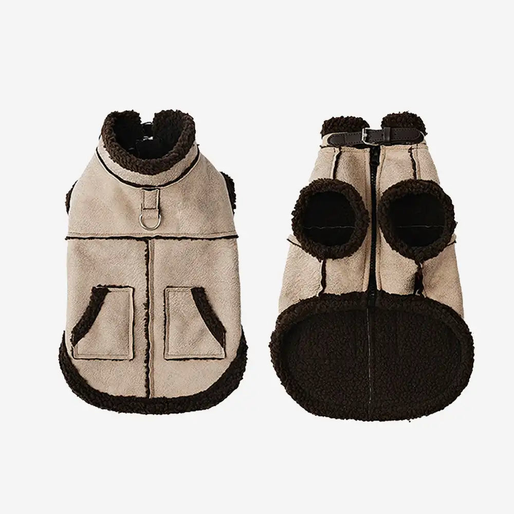 Retro Suede Dog Vest For Small Dogs