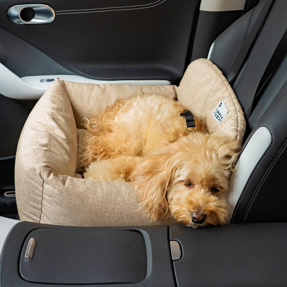 Travel Bolster Safety Waterproof Medium Large Dog Car Back Seat Bed -  FunnyFuzzy