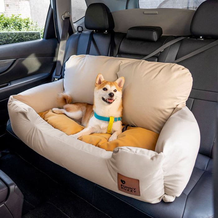 Travel Bolster Safety Dog Car Seat Bed Comfort & Security for Large