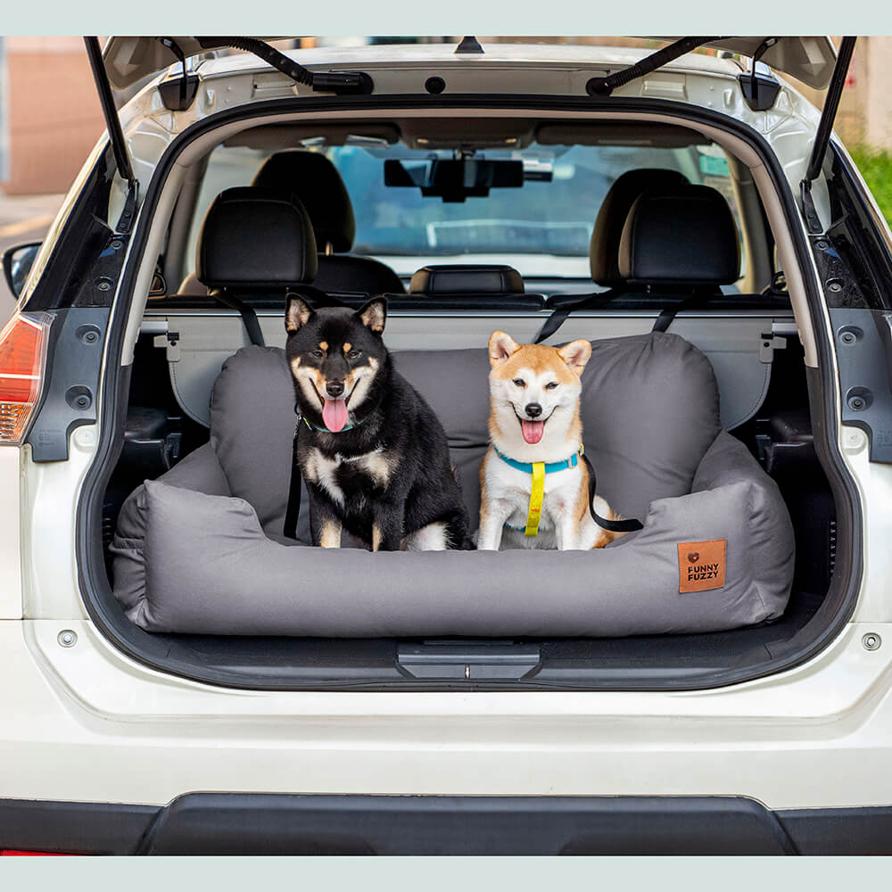 Travel Bolster Safety Lit de siège arrière de voiture pour chien moyen et grand