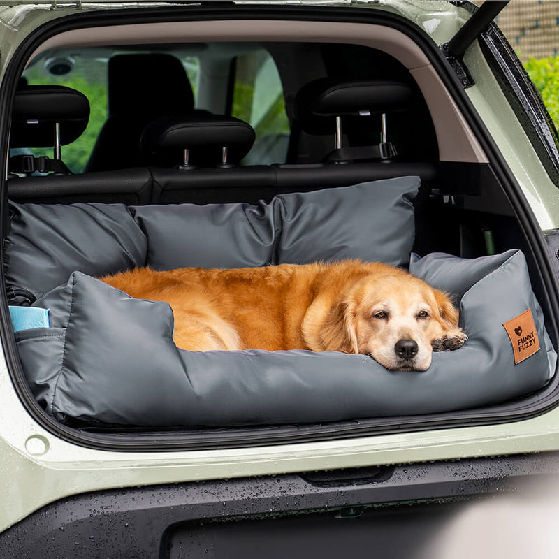 Travel Bolster Safety Waterproof Medium Large Dog Car Back Seat Bed ...