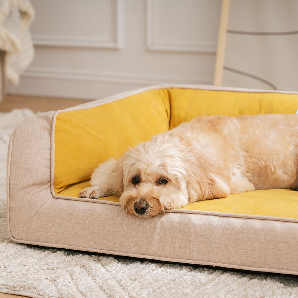 Large Cozy Plush Dog Sofa Bed - FunnyFuzzy