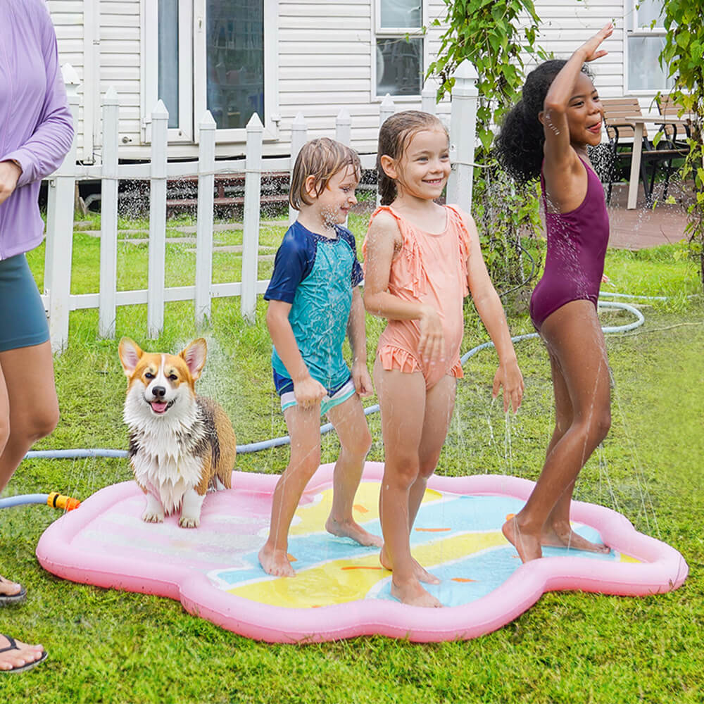 Tapis de jeu gonflable d'été en plein air, tapis d'arrosage pour chien