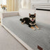 Furry Striped Sofa Protection Non-Slip Couch Cover - Solid