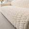Fuzzy Bubble Plush One-Piece Pet-Friendly Sofa Protection Non-Slip Couch Cover