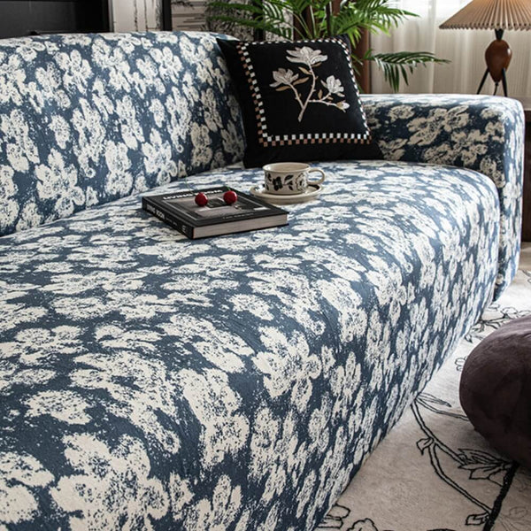 Garden Floral Floral Polar Fleece Sofá Cover Cubierta completa Cubierta de sofá mágica el estiramiento