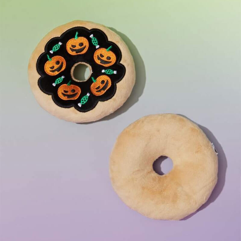Halloween Donut Plush Dog Toy
