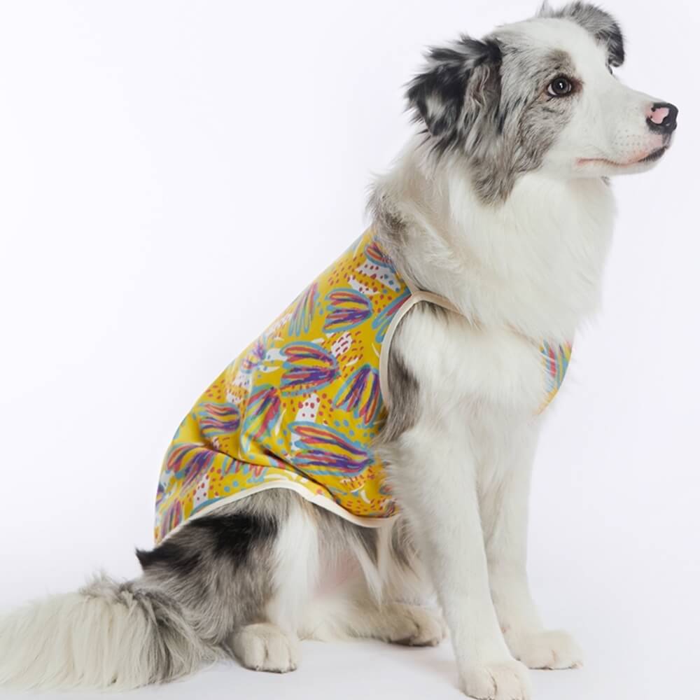 Vêtements d'été pour animaux de compagnie de style hawaïen, gilet pour chien