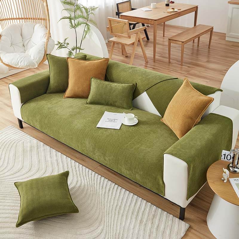 Herringbone Chenille Fabric Waterproof & Antifouling Couch Covers