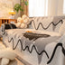 Ice Cream Wavy Chenille Scratch-Resistant Sofa Blanket Couch Cover