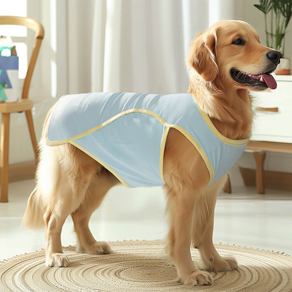 Roupas para cães com resfriamento de seda gelada Colete para cães com proteção contra queimaduras solares