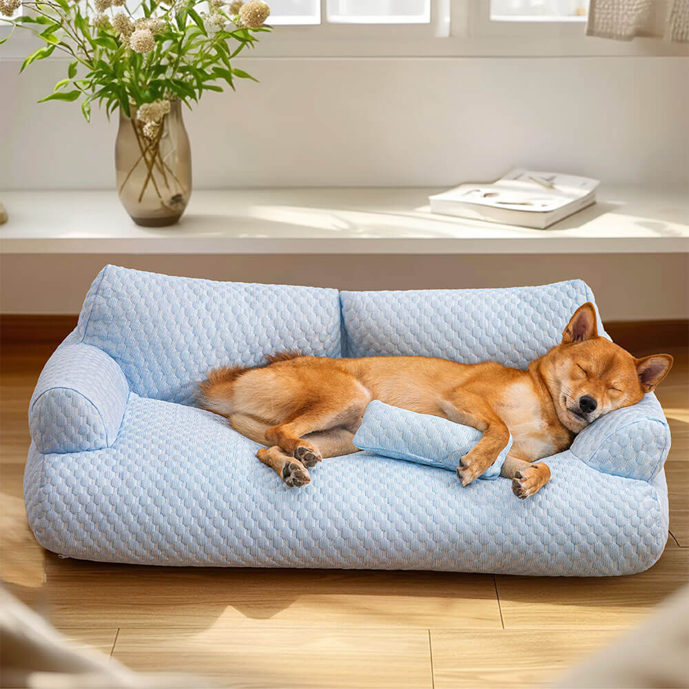 Ice Silk Cooling Pet Bed Breathable Washable Dog Sofa Bed