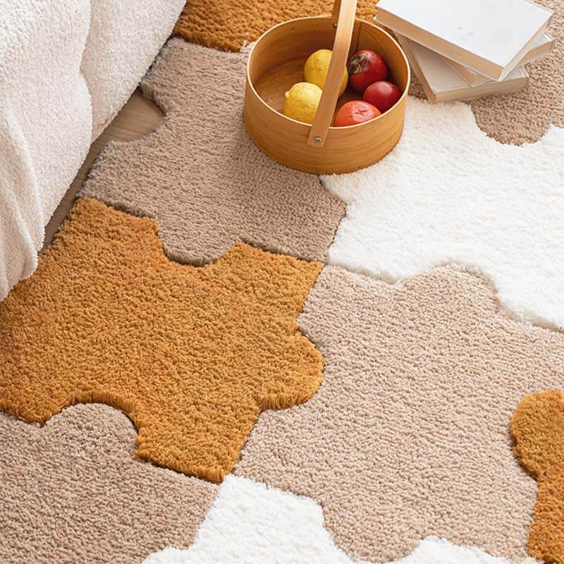 Interlocking Puzzle Shape Pet Rug Washable Home Decor Carpet