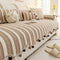 Irregular Contrast Color Chenille Skin-Friendly Non-Slip Sofa Protective Couch Cover