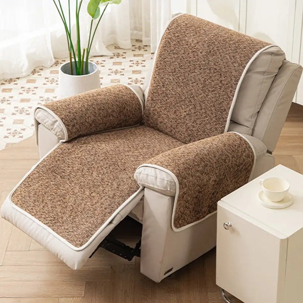 Jacquard Chenille Anti-Scratch Non-Slip Recliner Couch Cover - Chic
