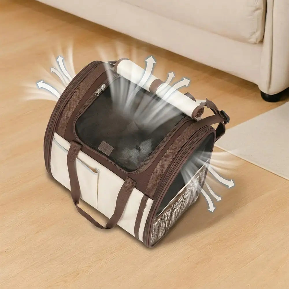 Large Capacity Breathable Foldable Pet Backpack Carrier for Travel Safety and Vet