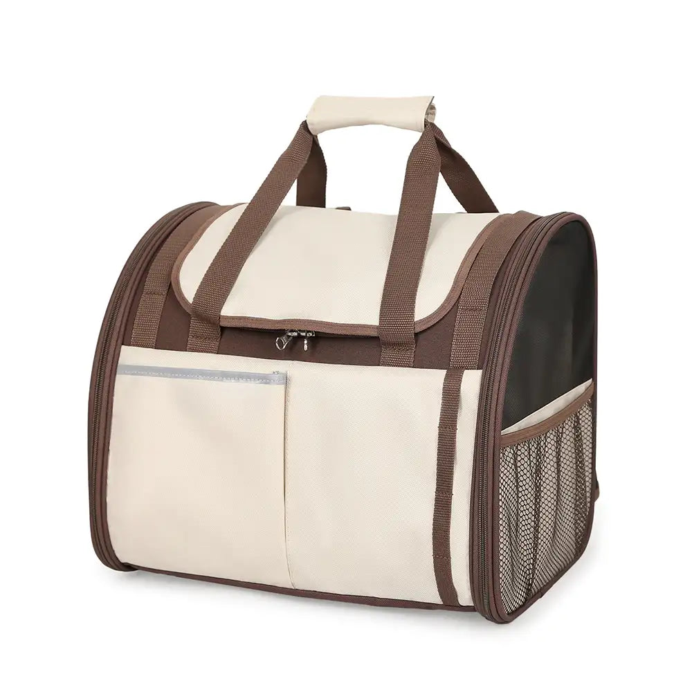 Large Capacity Breathable Foldable Pet Backpack Carrier for Travel Safety and Vet