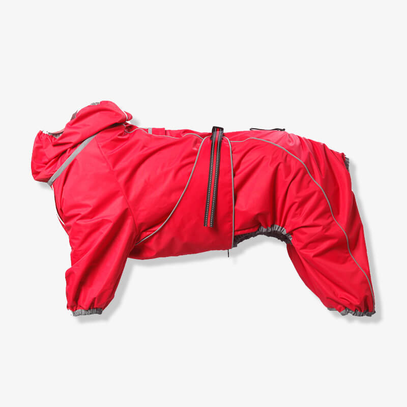 Large Dog Outdoor Jacket Waterproof Adjustable Dog Rain Coat