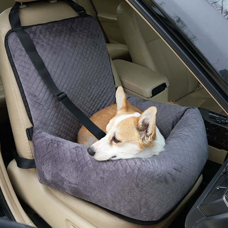 Large Soft Velvet Pet Travelling Bed Dog Car Seat Luxury Dog Gifts