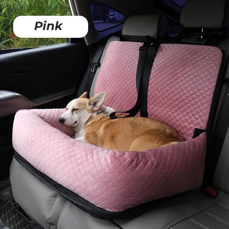 Large Soft Velvet Pet Travelling Bed Dog Car Seat