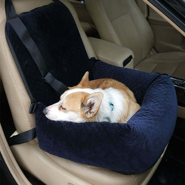 Large Soft Velvet Pet Travelling Bed Dog Car Seat Luxury Dog Gifts