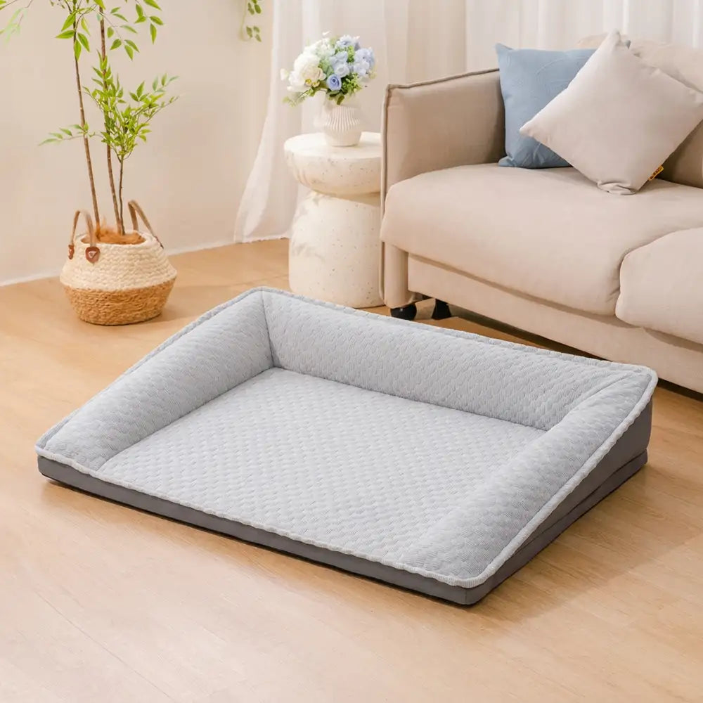 Large Space Cooling Ice Silk Neck Support Non-Slip Dog Bed