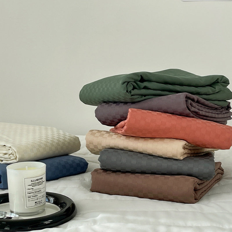 Full Wrap Cozy Cotton Skin-friendly Mattress Cover Fitted Sheet Set