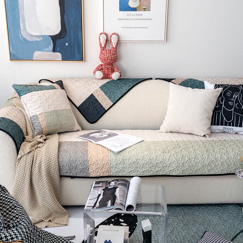 Housse de canapé en coton de luxe léger, housse de protection anti-rayures pour meubles