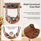 Modern Wooden Double-Layer Cat Wall Hammock for Lounging
