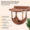 Modern Wooden Double-Layer Cat Wall Hammock for Lounging