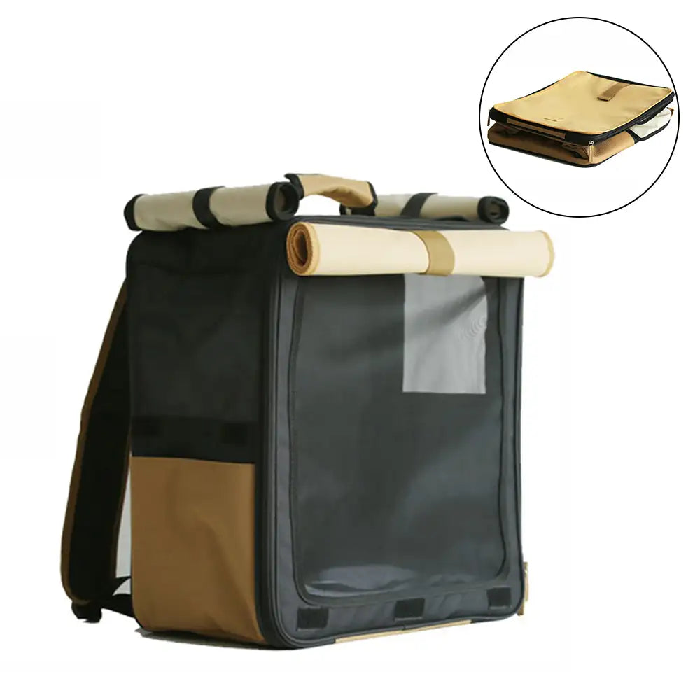 Multi-Purpose Breathable Roll-Up Pet Carrier Cat Backpack