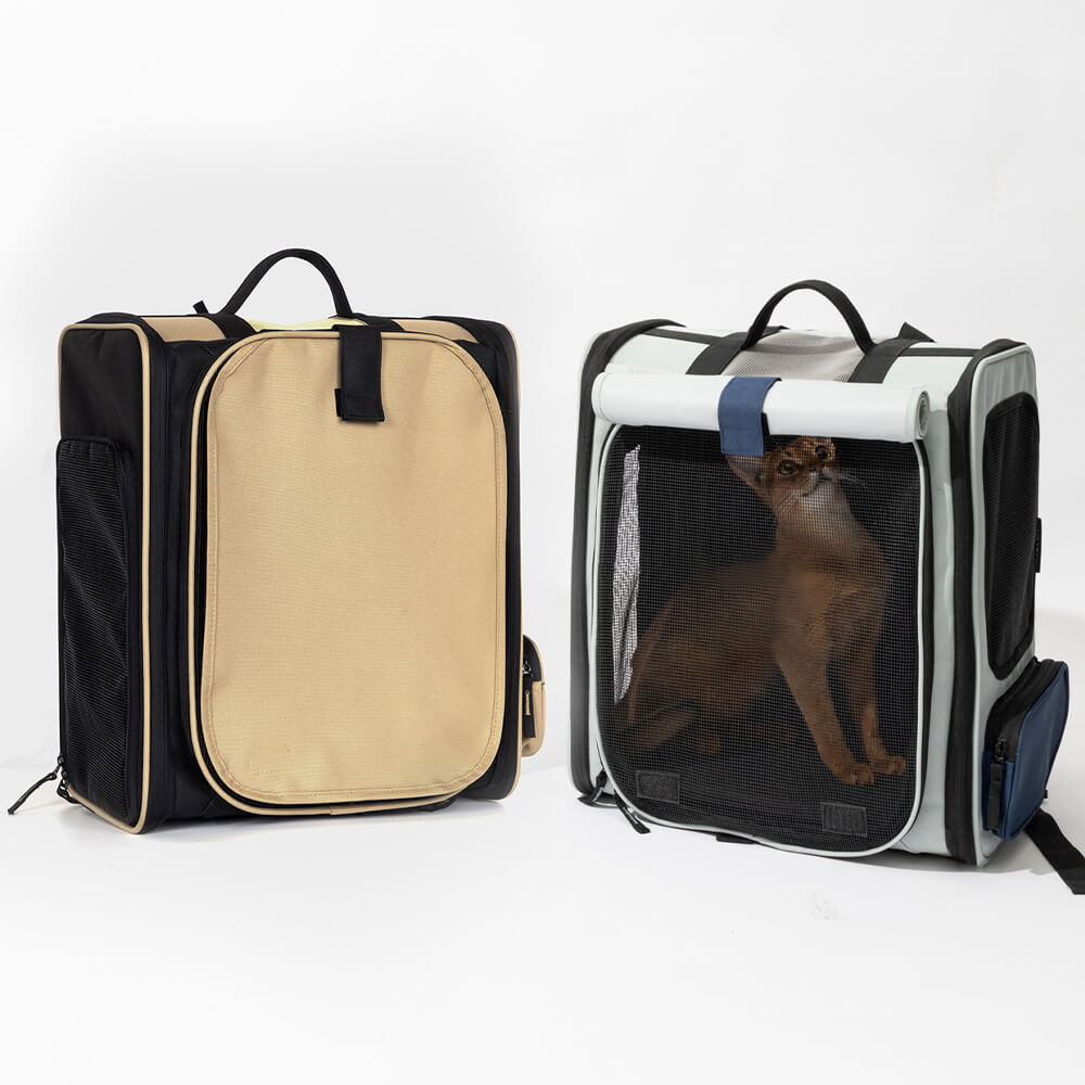 Multi-função Expansível Grande Espaço Exterior Pet Bolsa Cat Backpack
