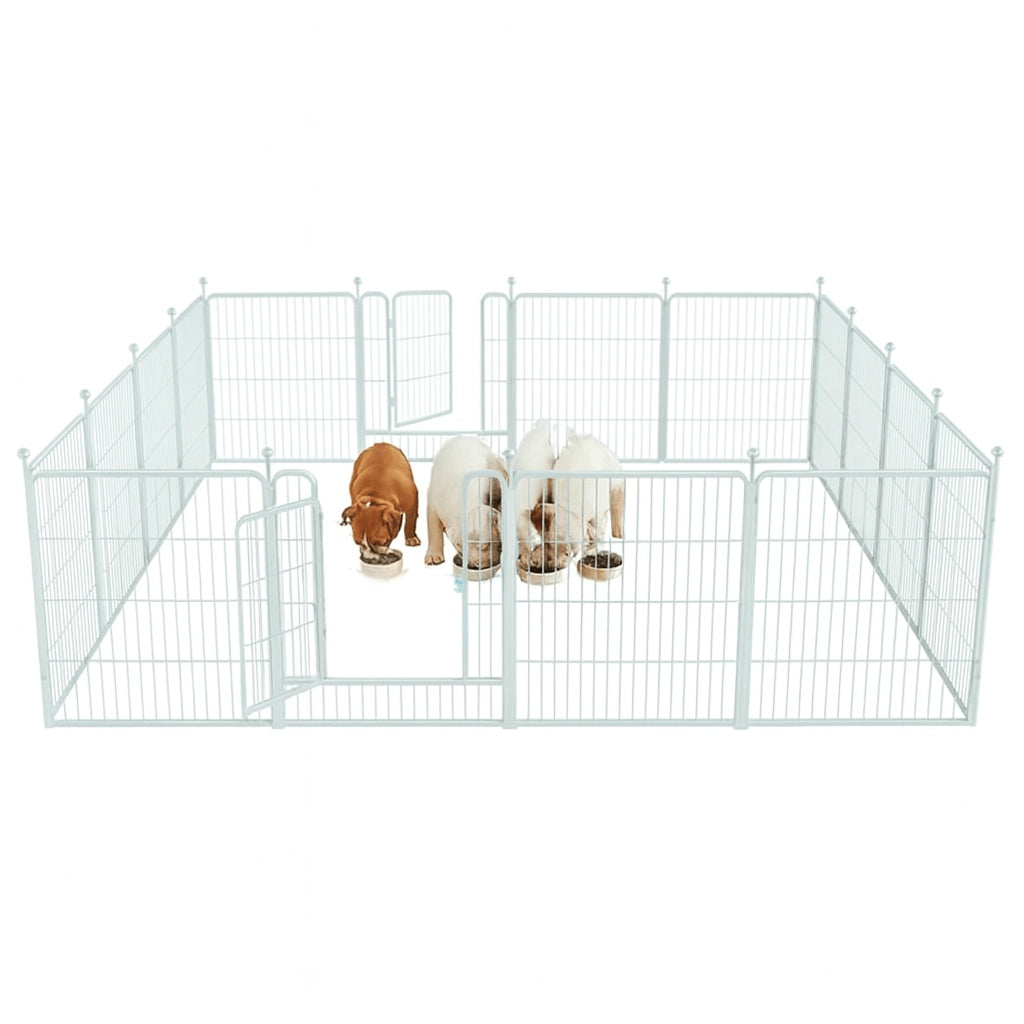 Multifunctional Rust-Proof Metal Pet Fence with Tall Garden Gate