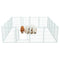 Multifunctional Rust-Proof Metal Pet Fence with Tall Garden Gate