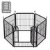 Multifunctional Rust-Proof Metal Pet Fence with Tall Garden Gate