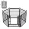 Multifunctional Rust-Proof Metal Pet Fence with Tall Garden Gate