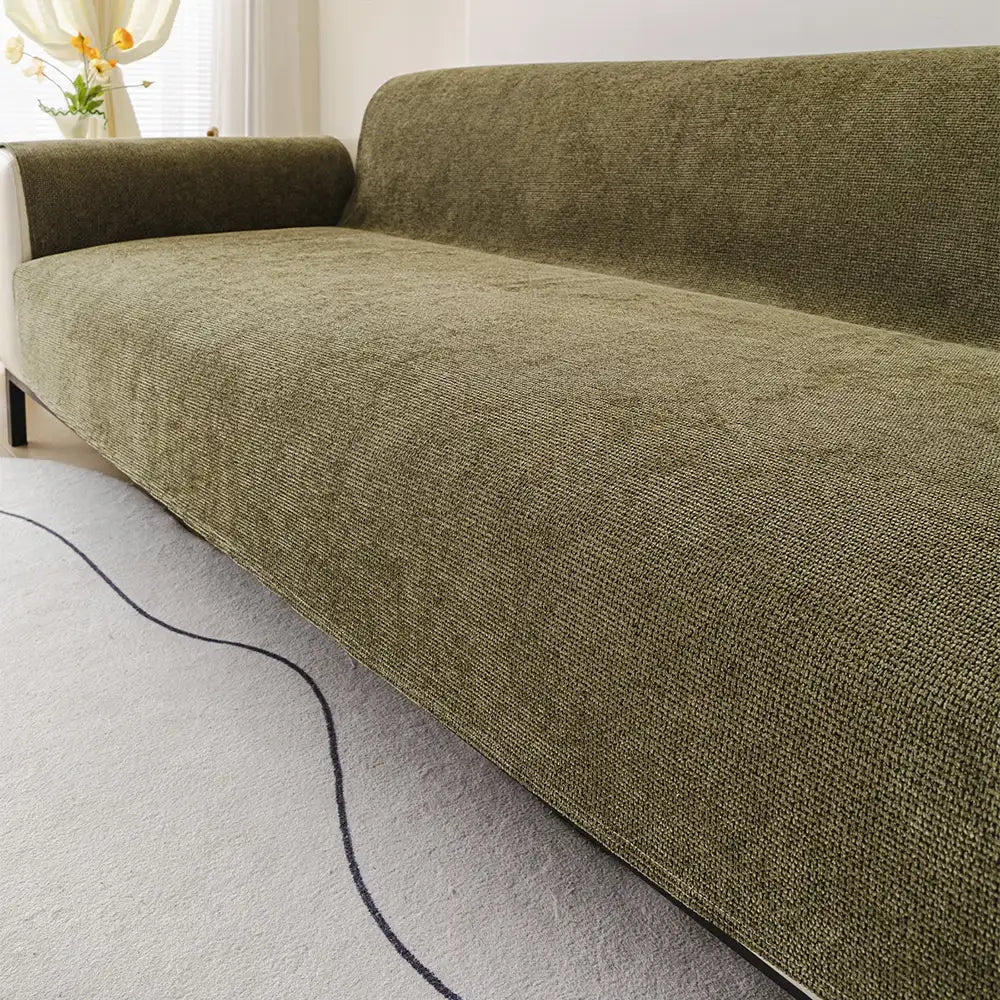 One-Piece Chenille Scratch-Resistant Durable Water-Repellent Non-Slip Couch Cover
