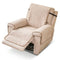 One-Piece Chenille Scratch-Resistant Recliner Chair Cover With Straps - Snowflake