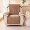 One-Piece Chenille Scratch-Resistant Recliner Chair Cover With Straps - Snowflake
