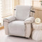 One-Piece Chenille Scratch-Resistant Recliner Chair Cover With Straps - Snowflake