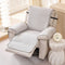 One-Piece Chenille Scratch-Resistant Recliner Chair Cover With Straps - Snowflake